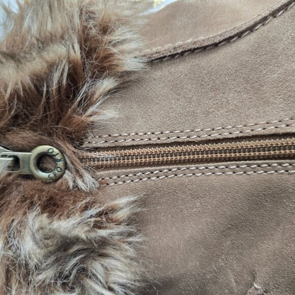 New Sporto Suede Nina Booties with Faux Fur Cuff - Picture 7 of 8